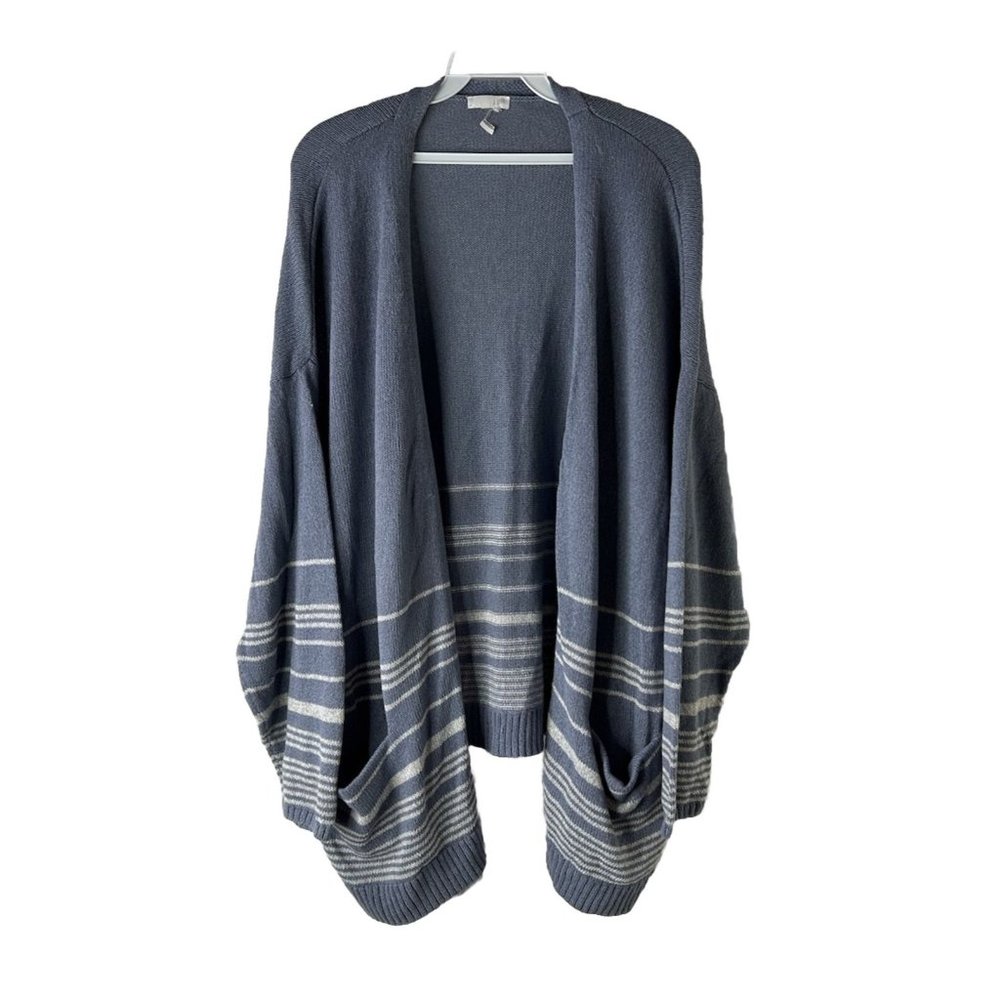 J. Jill Lightweight Color Block Open Cardigan Swe… - image 1